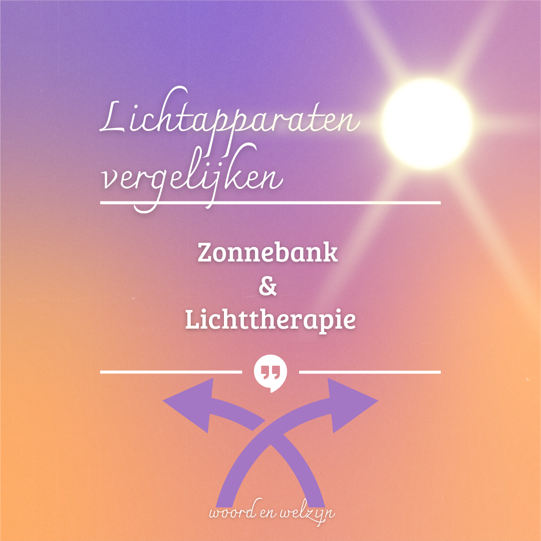 Lichttherapie: lichtapparaten vergelijken Wat is het verschil tussen het licht van de zonnebank en het licht van de AOYlite lichtbril?