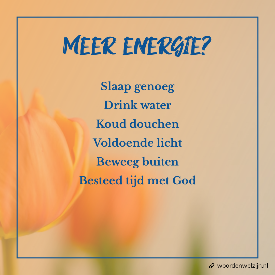 Tips voor meer energie