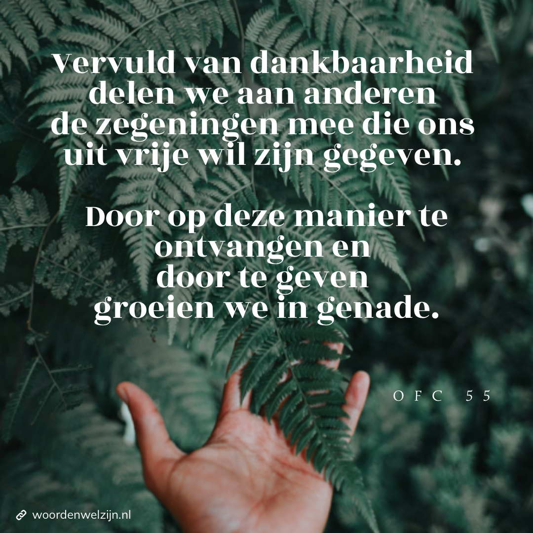 Quote danken en loven, dankbaarheid, zegen, OFC55 Ellen White