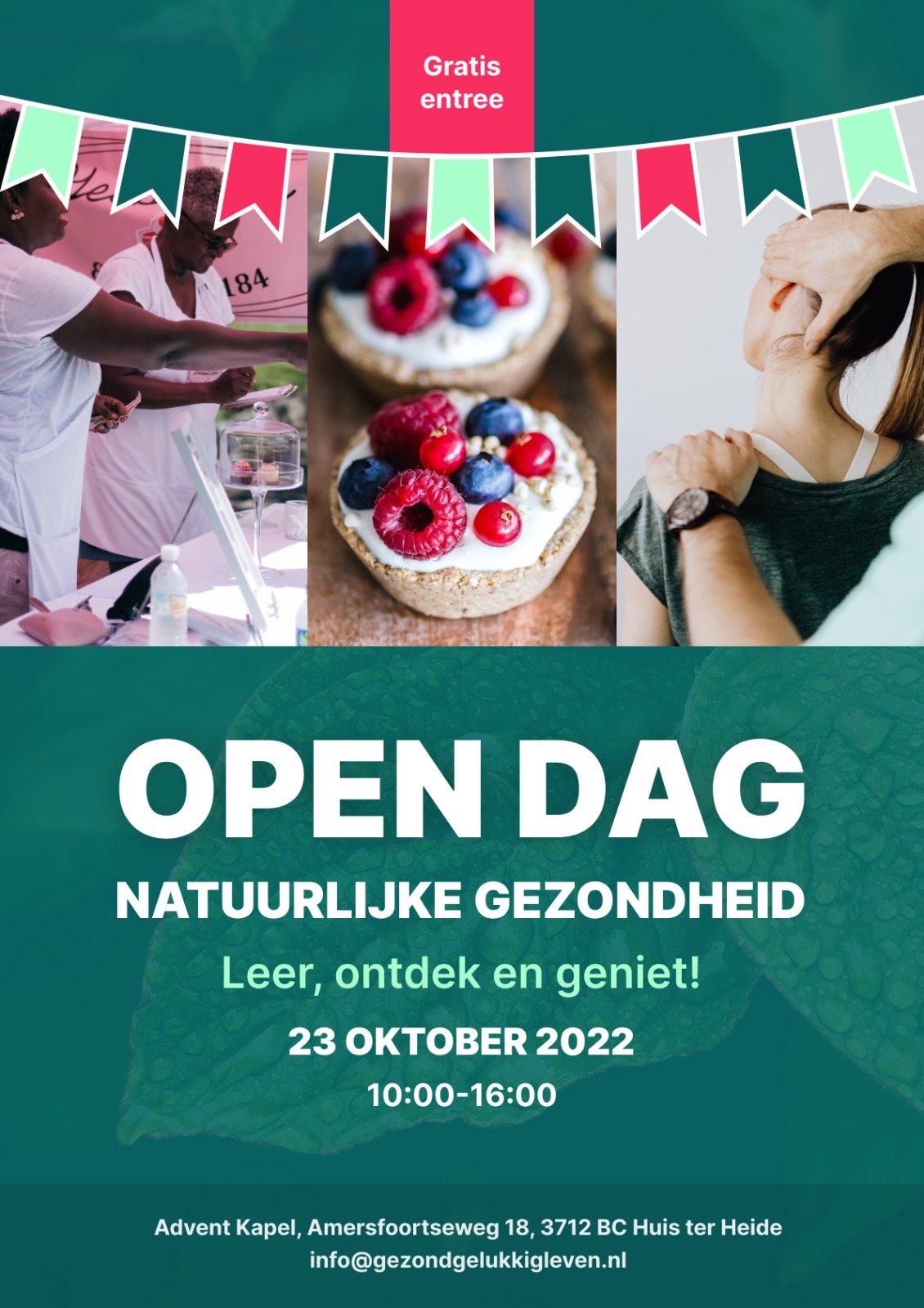 open dag natuurlijke gezondheid zondag 23 oktober 2022 zevendedagsadventisten ZDA Huis ter Heide